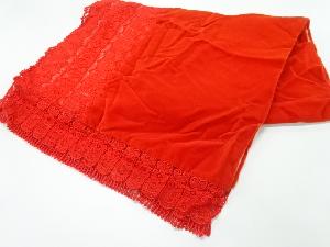 リサイクル　ビロードレース草花模様ショール